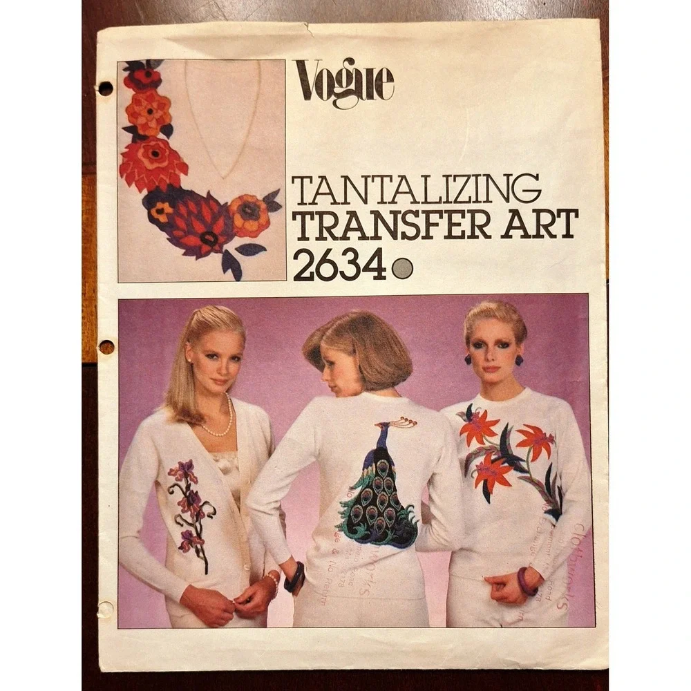 Vogue Tantalizing Transfer‎ Art Pattern #2634 ONE SIZE